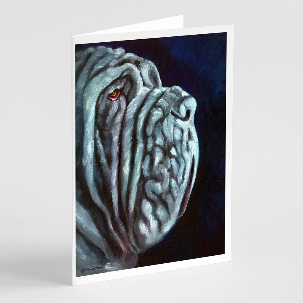 Neapolitan Mastiff Greeting Cards Pack of 8 Blank Cards with Envelopes Whimsical A7 Size 5x7