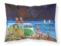 Corgi Beach Party Volkswagon Bus Fireworks Standard Pillowcase Lightweight Super Soft Easy Care Decorative Artwork Pillowcase, Standard