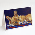 Corgi Birth of Venus Greeting Cards Pack of 8 Blank Cards with Envelopes Whimsical A7 Size 5x7