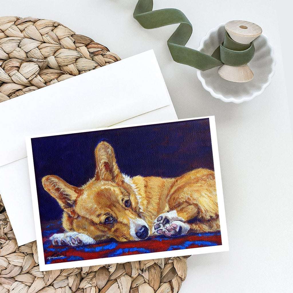 Corgi Birth of Venus Greeting Cards Pack of 8 Blank Cards with Envelopes Whimsical A7 Size 5x7