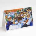 Corgi Boating Party Greeting Cards Pack of 8 Blank Cards with Envelopes Whimsical A7 Size 5x7