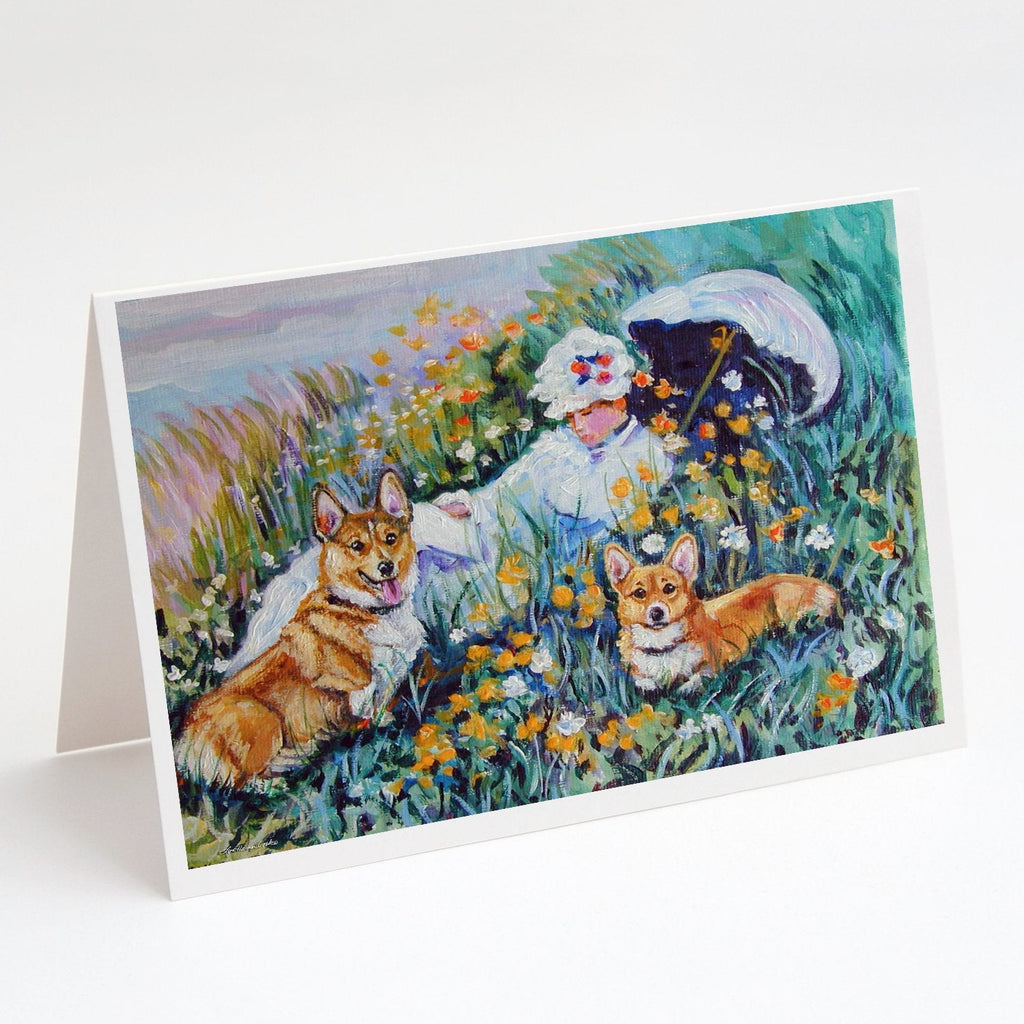 Corgi Classics Greeting Cards Pack of 8 Blank Cards with Envelopes Whimsical A7 Size 5x7