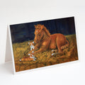 Corgi Sunrise with Colt  Greeting Cards Pack of 8 Blank Cards with Envelopes Whimsical A7 Size 5x7