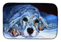 English Setter Pup Dish Drying Mat Absorbent Dish Drying Mat Pad for Kitchen Counter Dish Drainer Mat for Countertop, 14 x 21", Multicolor