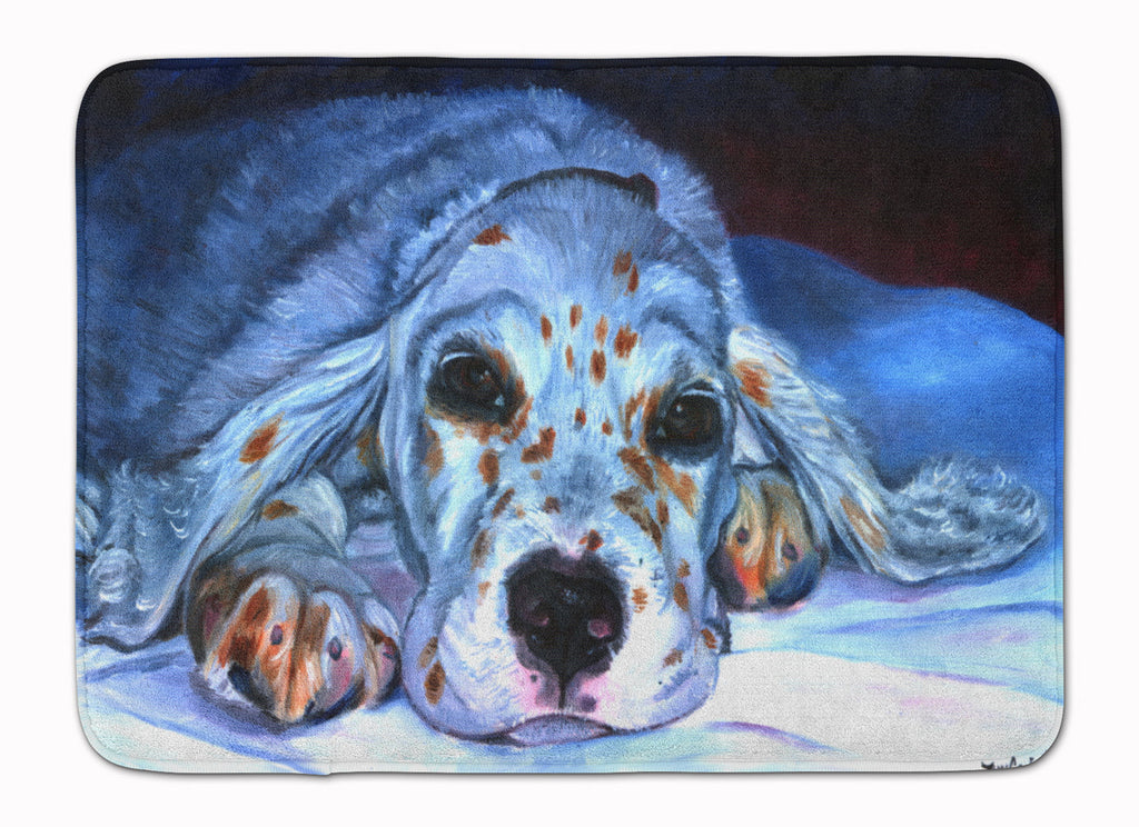 English Setter Pup Memory Foam Kitchen Mat Machine Washable Anti-Fatigue Cushion Comfort Bath or Kitchen Rug