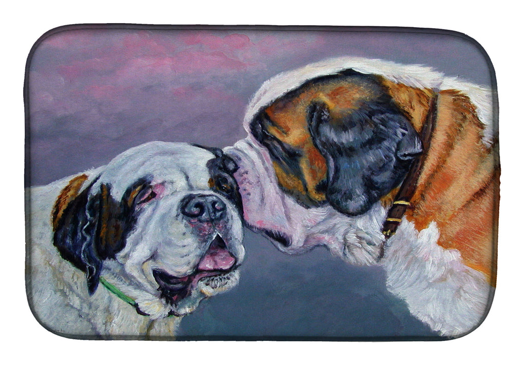 Saint Bernard Whisperear Dish Drying Mat Absorbent Dish Drying Mat Pad for Kitchen Counter Dish Drainer Mat for Countertop, 14 x 21", Multicolor