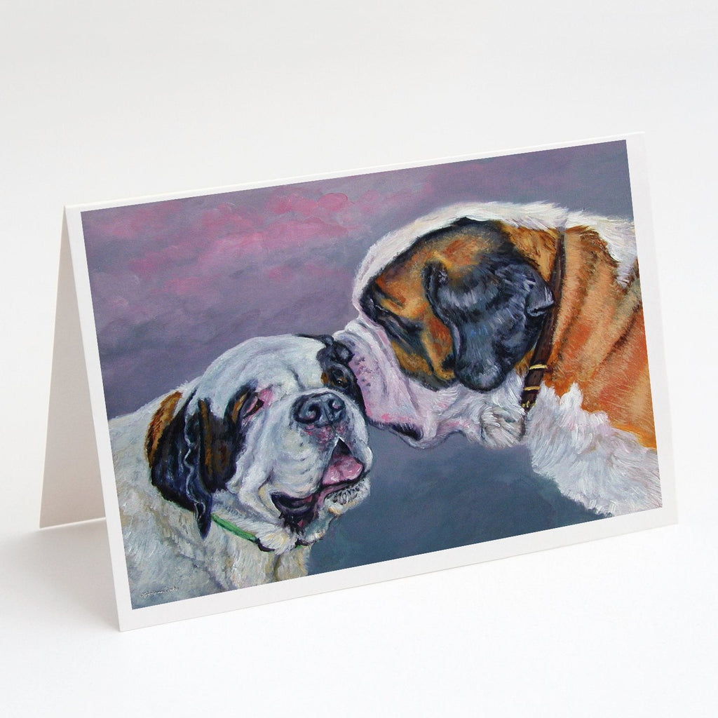 Saint Bernard Whisperear Greeting Cards Pack of 8 Blank Cards with Envelopes Whimsical A7 Size 5x7