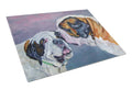Saint Bernard Whisperear Cutting Board Tempered Glass Kitchen Cutting Surface, Heat Resistant Chopping, Non-Slip Feet, Food Prep & Serving