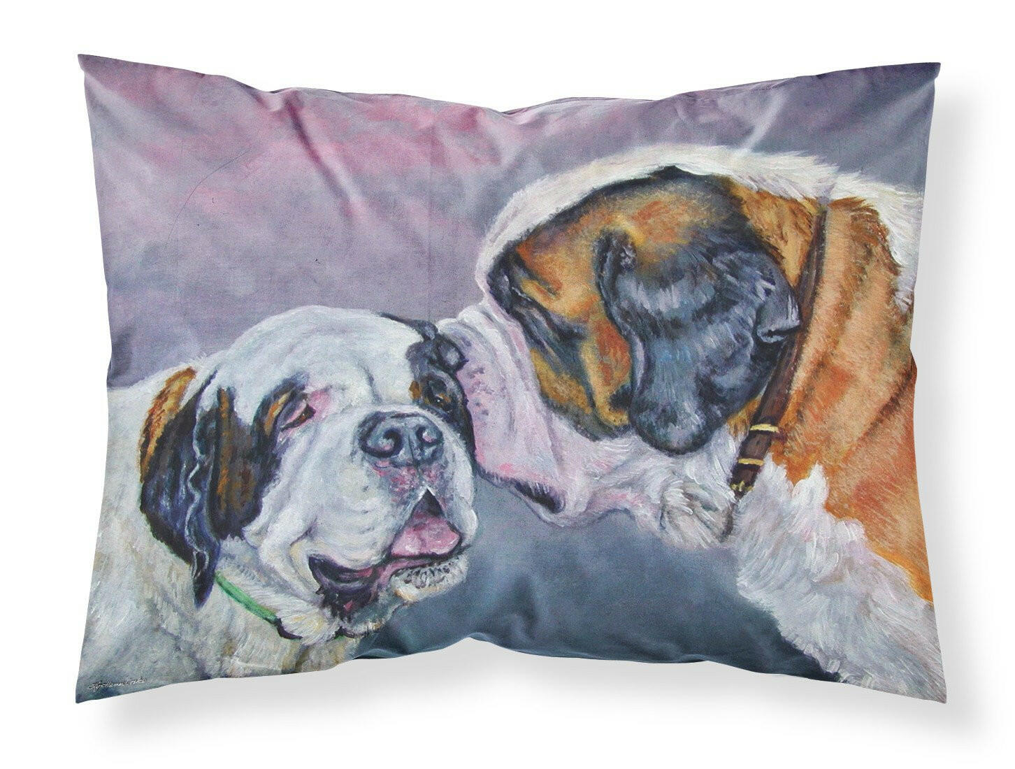 Saint Bernard Whisperear Standard Pillowcase Lightweight Super Soft Easy Care Decorative Artwork Pillowcase, Standard