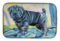 Blue Shar Pei Dish Drying Mat Absorbent Dish Drying Mat Pad for Kitchen Counter Dish Drainer Mat for Countertop, 14 x 21", Multicolor
