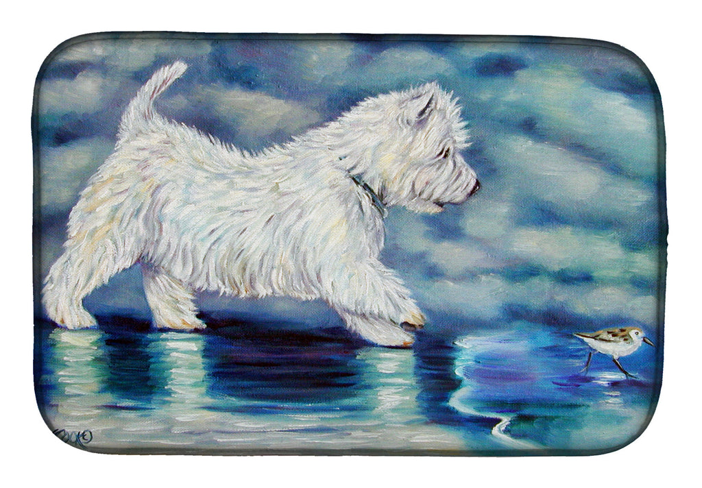 Misty Westie Dish Drying Mat Absorbent Dish Drying Mat Pad for Kitchen Counter Dish Drainer Mat for Countertop, 14 x 21", Multicolor