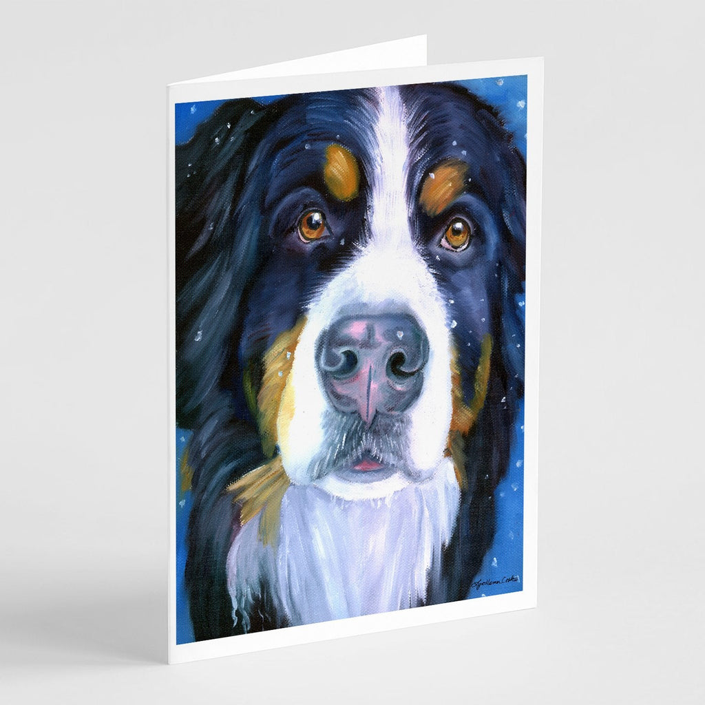 Luca the Bernese Mountain Dog Greeting Cards Pack of 8 Blank Cards with Envelopes Whimsical A7 Size 5x7