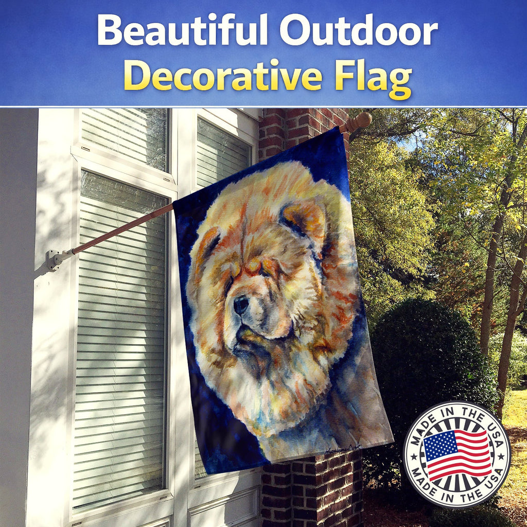 Chow Chow House Flag 28x40 Porch Sleeve Pole Decorative Outside Yard Banner Artwork Wall Hanging, Polyester
