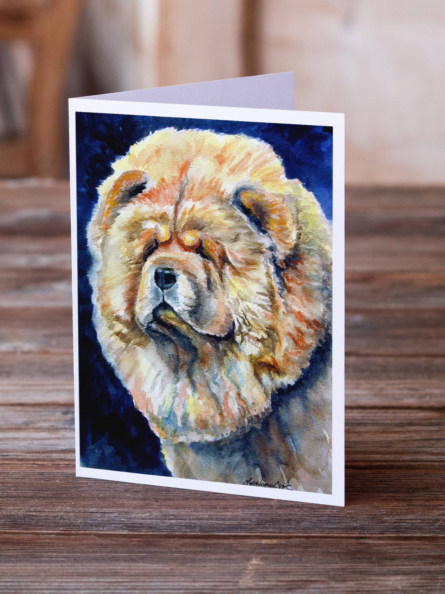 Chow Chow Greeting Cards Pack of 8 Blank Cards with Envelopes Whimsical A7 Size 5x7