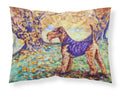Autumn Airedale Terrier Standard Pillowcase Lightweight Super Soft Easy Care Decorative Artwork Pillowcase, Standard
