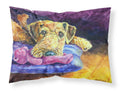 Airedale Terrier Teddy Bear Standard Pillowcase Lightweight Super Soft Easy Care Decorative Artwork Pillowcase, Standard