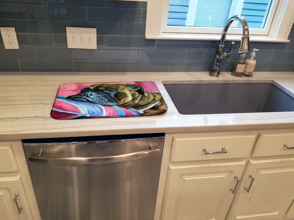 Fawn Boxer Dish Drying Mat Absorbent Dish Drying Mat Pad for Kitchen Counter Dish Drainer Mat for Countertop, 14 x 21", Multicolor