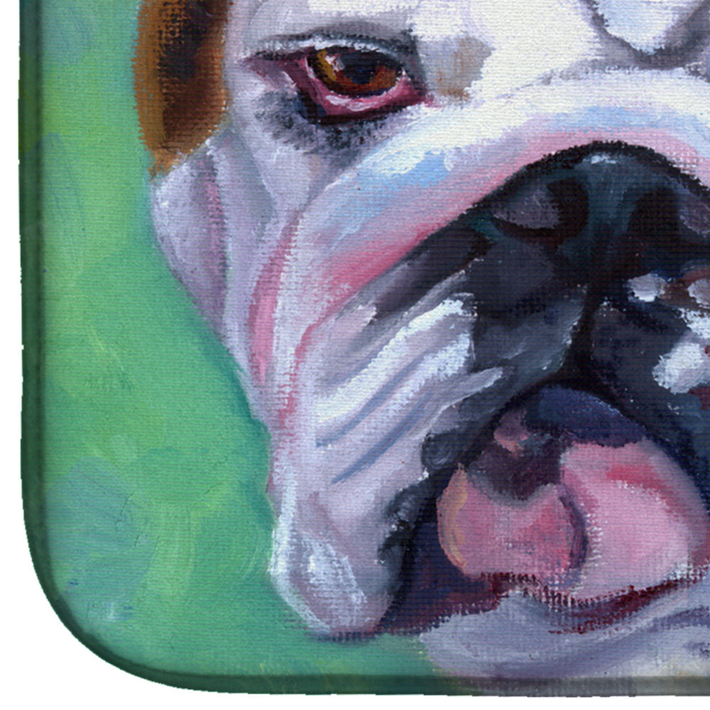 Admiral the English Bulldog Dish Drying Mat Absorbent Dish Drying Mat Pad for Kitchen Counter Dish Drainer Mat for Countertop, 14 x 21", Multicolor
