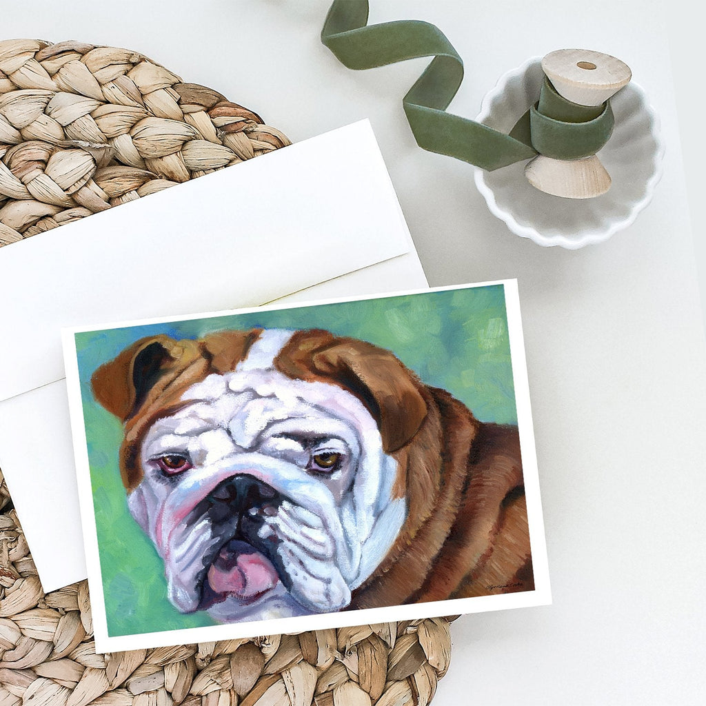 Admiral the English Bulldog Greeting Cards Pack of 8 Blank Cards with Envelopes Whimsical A7 Size 5x7