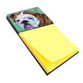 Admiral the English Bulldog Watercolor Sticky Note Holder Refillable Dispenser Desk Accessory 3x3 Pad Gift