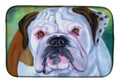 Miss English Bulldog Dish Drying Mat Absorbent Dish Drying Mat Pad for Kitchen Counter Dish Drainer Mat for Countertop, 14 x 21", Multicolor