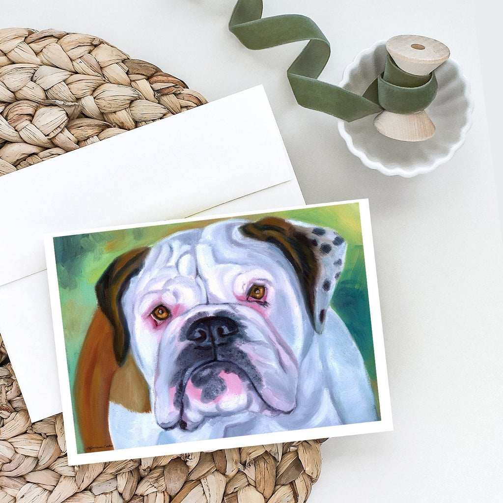 Miss English Bulldog Greeting Cards Pack of 8 Blank Cards with Envelopes Whimsical A7 Size 5x7