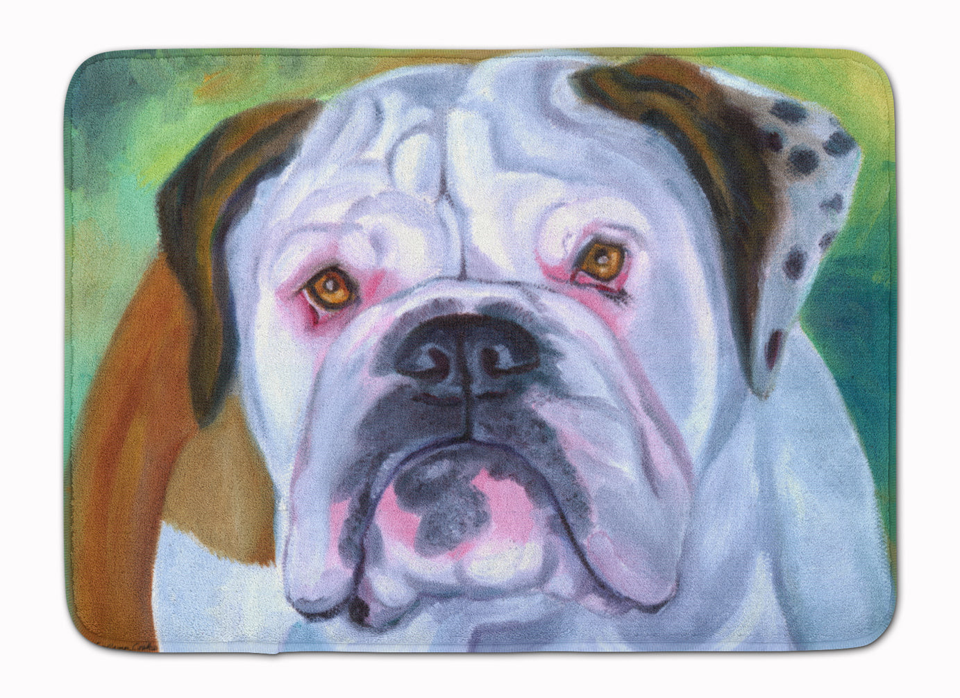 Miss English Bulldog Memory Foam Kitchen Mat Machine Washable Anti-Fatigue Cushion Comfort Bath or Kitchen Rug