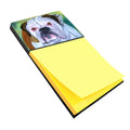 Miss English Bulldog Watercolor Sticky Note Holder Refillable Dispenser Desk Accessory 3x3 Pad Gift