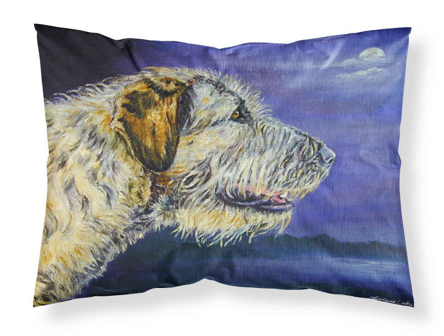 Irish Wolfhound Looking Standard Pillowcase Lightweight Super Soft Easy Care Decorative Artwork Pillowcase, Standard