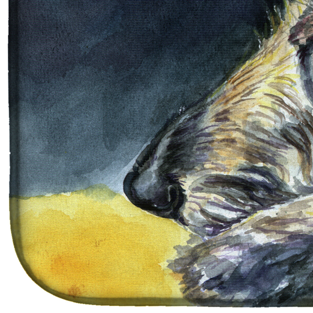 Irish Wolfhound Sleeper Dish Drying Mat Absorbent Dish Drying Mat Pad for Kitchen Counter Dish Drainer Mat for Countertop, 14 x 21", Multicolor