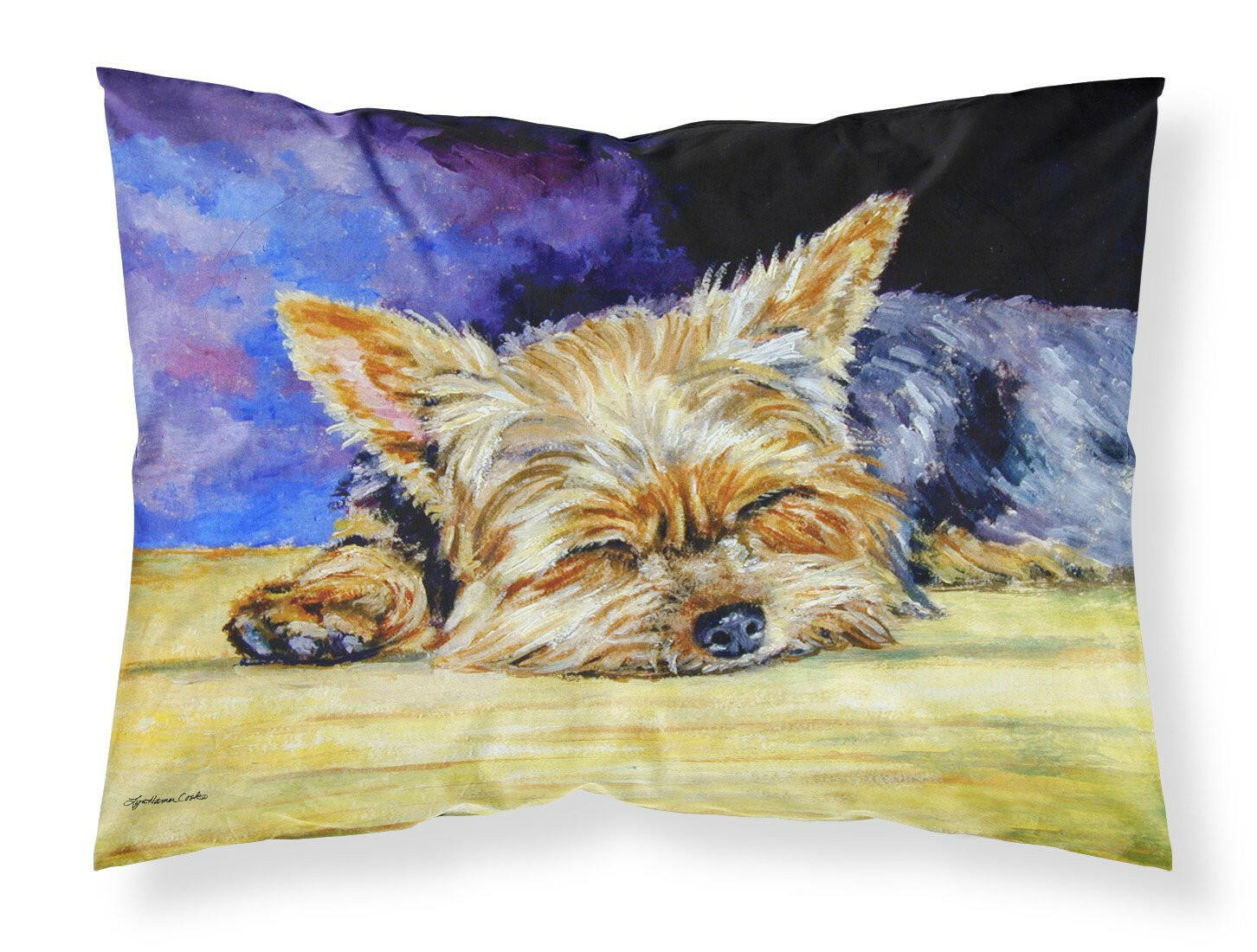 Yorkie Taking a Nap Standard Pillowcase Lightweight Super Soft Easy Care Decorative Artwork Pillowcase, Standard