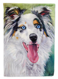 Australian Shepherd Blue Eyes House Flag 28x40 Porch Sleeve Pole Decorative Outside Yard Banner Artwork Wall Hanging, Polyester
