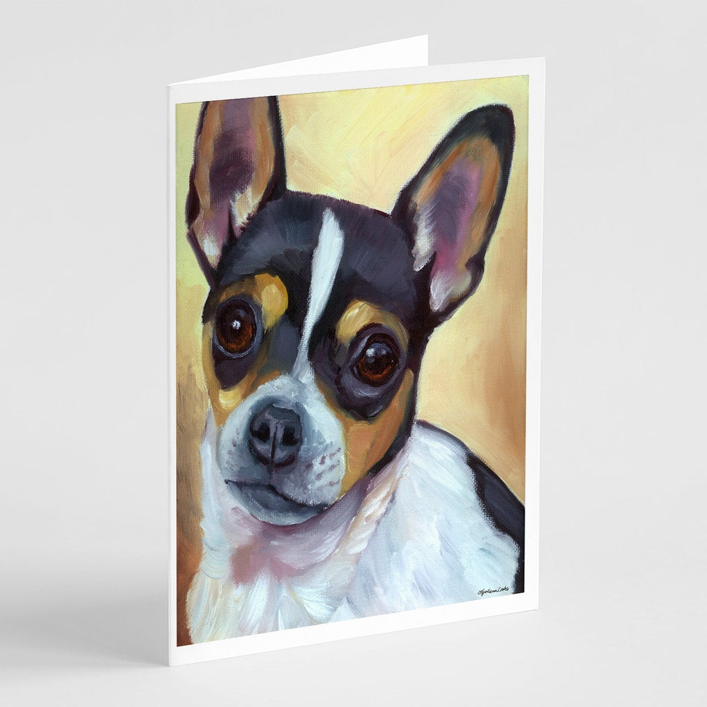 Chihuahua Black and Tan Greeting Cards Pack of 8 Blank Cards with Envelopes Whimsical A7 Size 5x7