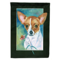 Chihuahua and Daisy House Flag 28x40 Porch Sleeve Pole Decorative Outside Yard Banner Artwork Wall Hanging, Polyester