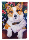 Can I help you Corgi House Flag 28x40 Porch Sleeve Pole Decorative Outside Yard Banner Artwork Wall Hanging, Polyester