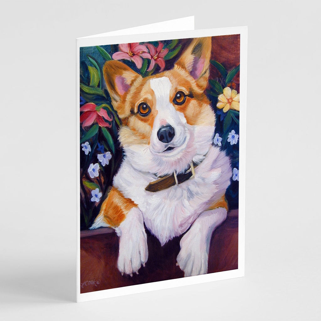 Can I help you Corgi Greeting Cards Pack of 8 Blank Cards with Envelopes Whimsical A7 Size 5x7