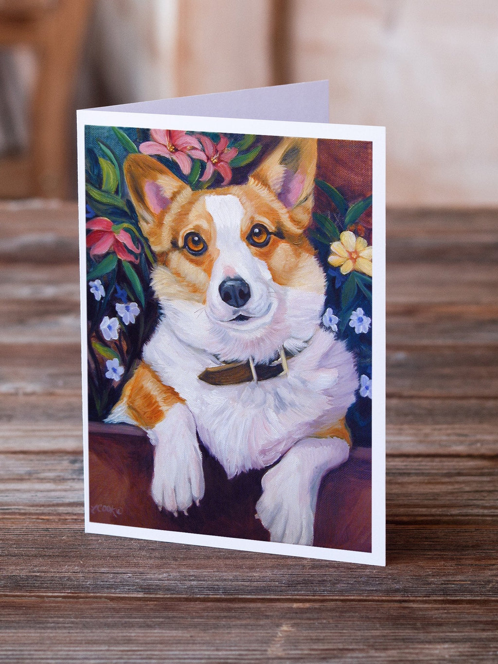 Can I help you Corgi Greeting Cards Pack of 8 Blank Cards with Envelopes Whimsical A7 Size 5x7
