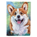 Pembroke Corgi Happy Face House Flag 28x40 Porch Sleeve Pole Decorative Outside Yard Banner Artwork Wall Hanging, Polyester