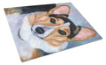 Pembroke Corgi Seriously Cutting Board Tempered Glass Kitchen Cutting Surface, Heat Resistant Chopping, Non-Slip Feet, Food Prep & Serving