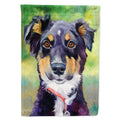 English Shepherd House Flag 28x40 Porch Sleeve Pole Decorative Outside Yard Banner Artwork Wall Hanging, Polyester