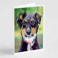 English Shepherd Greeting Cards Pack of 8 Blank Cards with Envelopes Whimsical A7 Size 5x7