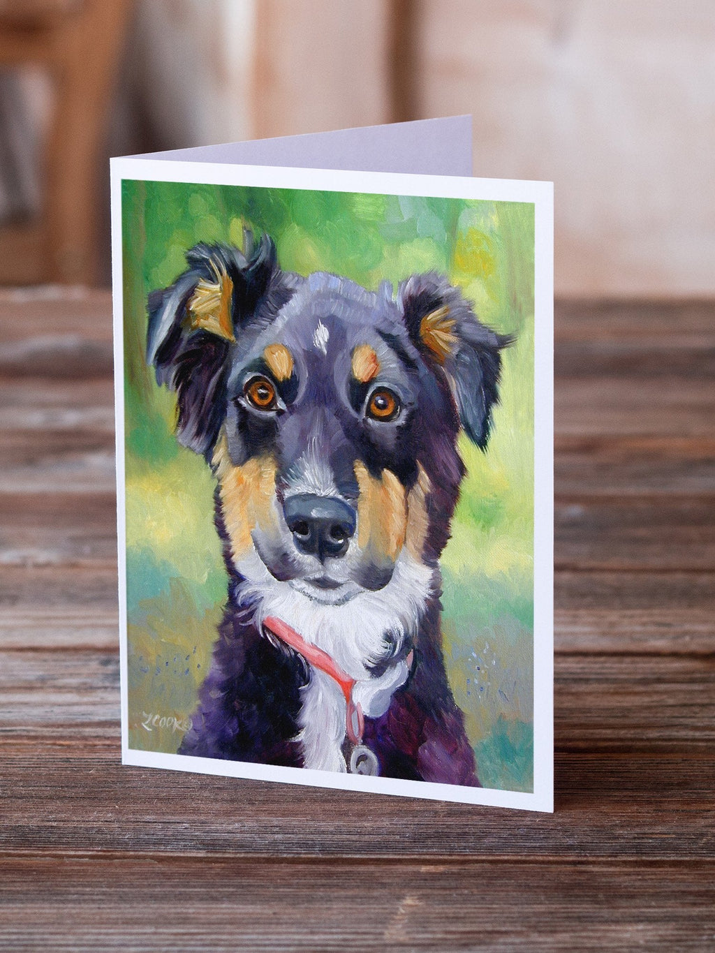 English Shepherd Greeting Cards Pack of 8 Blank Cards with Envelopes Whimsical A7 Size 5x7