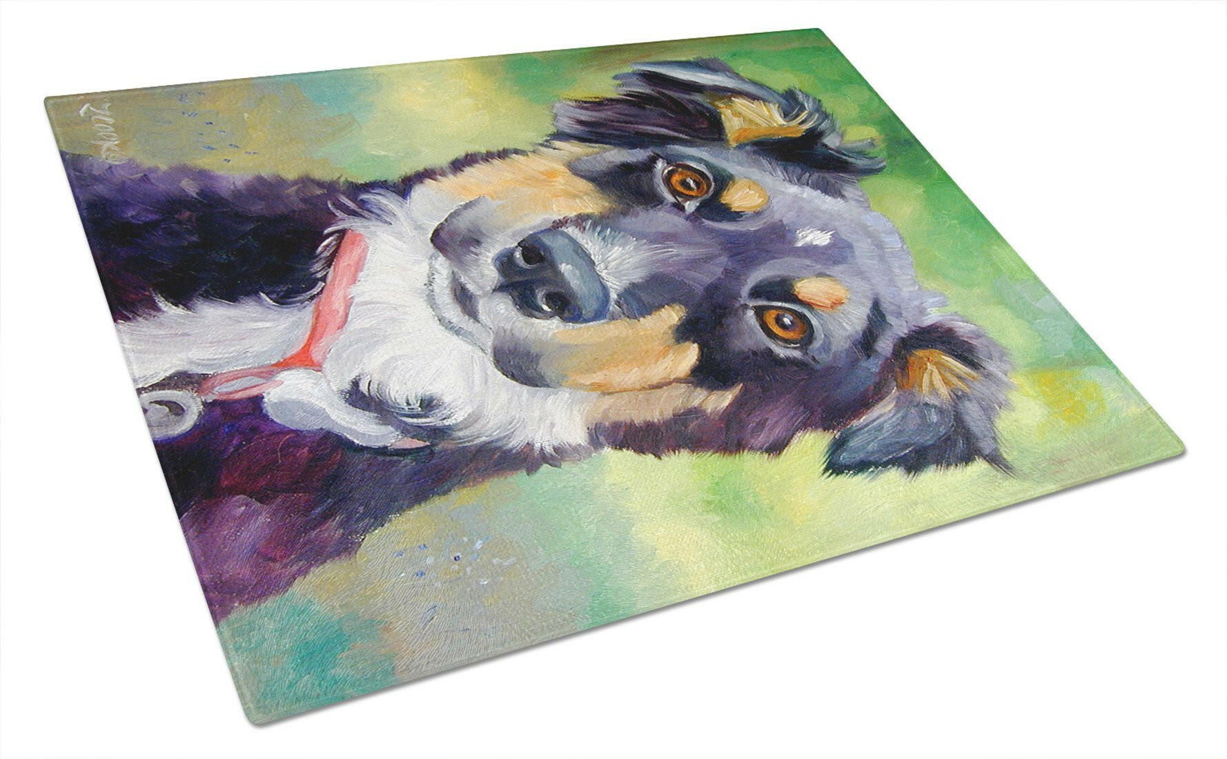 English Shepherd Cutting Board Tempered Glass Kitchen Cutting Surface, Heat Resistant Chopping, Non-Slip Feet, Food Prep & Serving