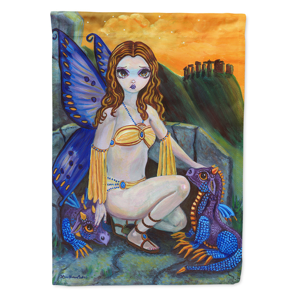 Fairy Foundlings House Flag 28x40 Porch Sleeve Pole Decorative Outside Yard Banner Artwork Wall Hanging, Polyester