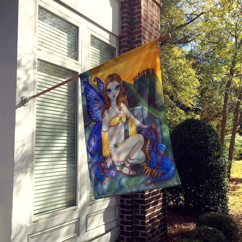 Fairy Foundlings House Flag 28x40 Porch Sleeve Pole Decorative Outside Yard Banner Artwork Wall Hanging, Polyester