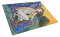Fairy Foundlings Cutting Board Tempered Glass Kitchen Cutting Surface, Heat Resistant Chopping, Non-Slip Feet, Food Prep & Serving
