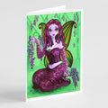 Fairy Lady Wisteria Greeting Cards Pack of 8 Blank Cards with Envelopes Whimsical A7 Size 5x7