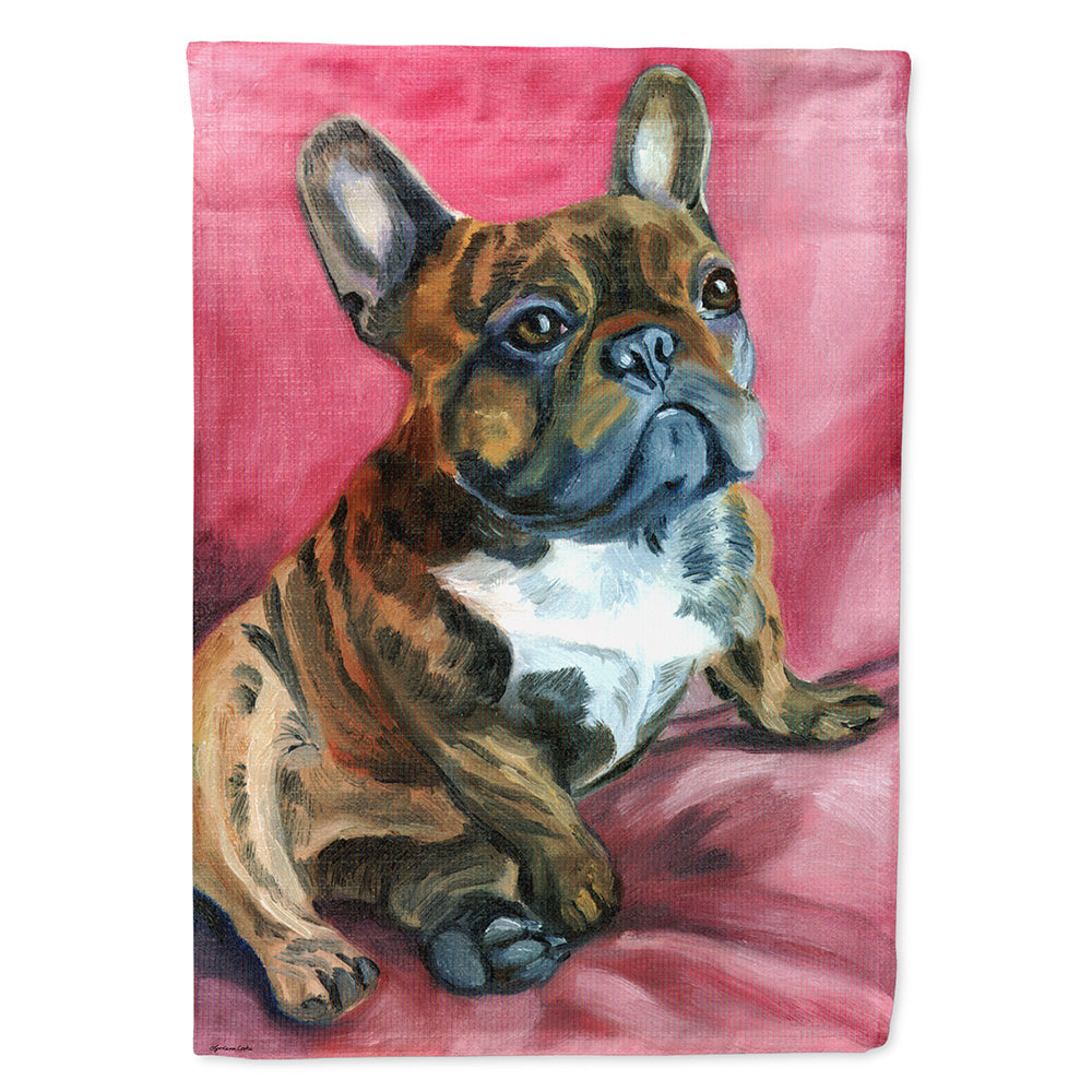 French Bulldog Snuggle House Flag 28x40 Porch Sleeve Pole Decorative Outside Yard Banner Artwork Wall Hanging, Polyester