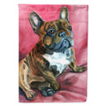 French Bulldog Snuggle House Flag 28x40 Porch Sleeve Pole Decorative Outside Yard Banner Artwork Wall Hanging, Polyester