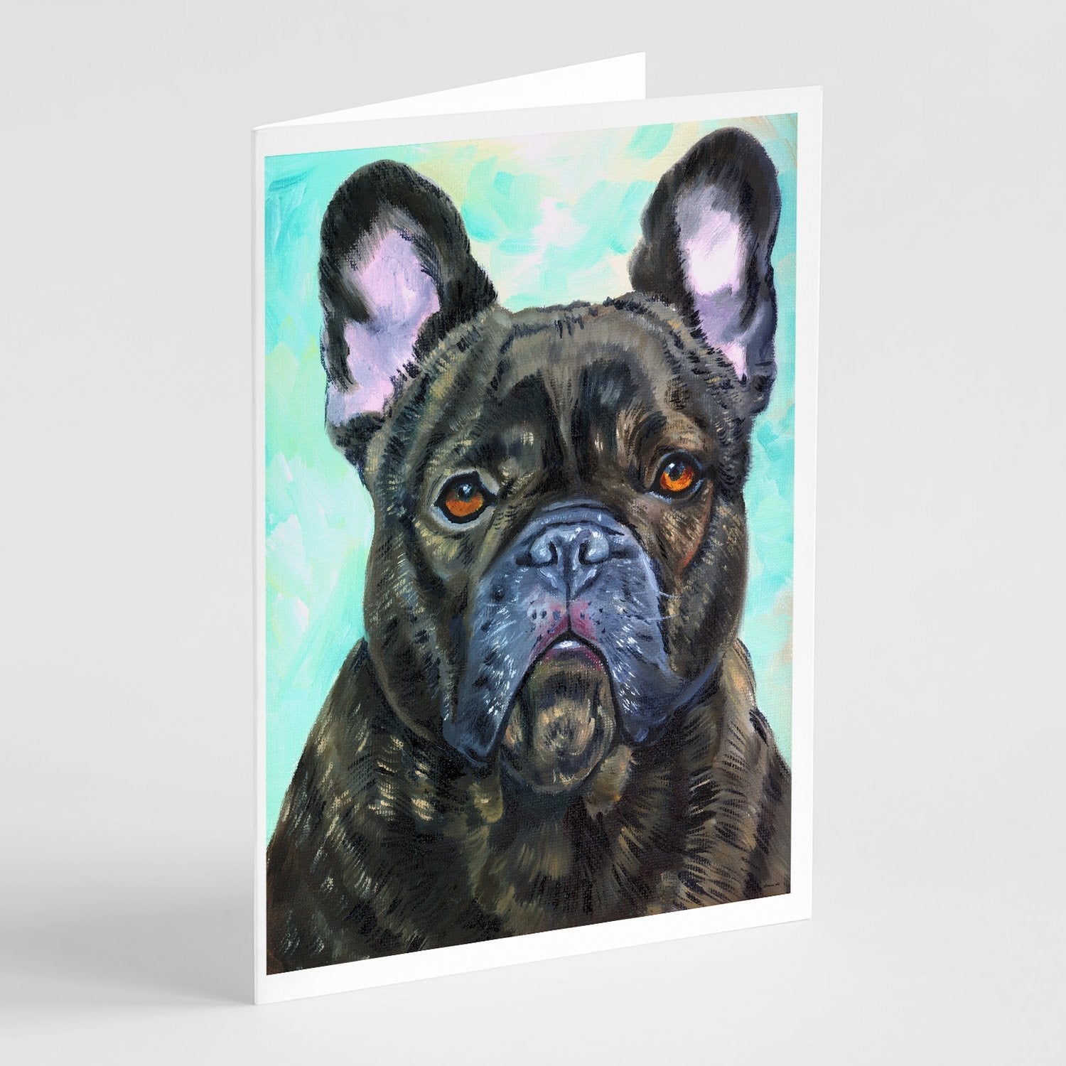 French Bulldog Lookin at You Greeting Cards Pack of 8 Blank Cards with Envelopes Whimsical A7 Size 5x7
